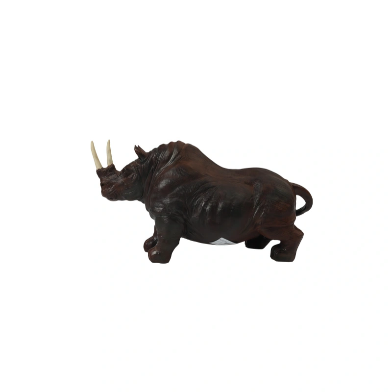 Large Red Rosewood Rhino Ornament