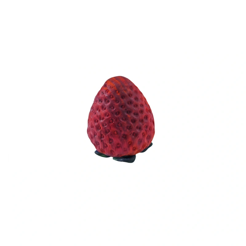 Wood Carved Strawberry Ornament