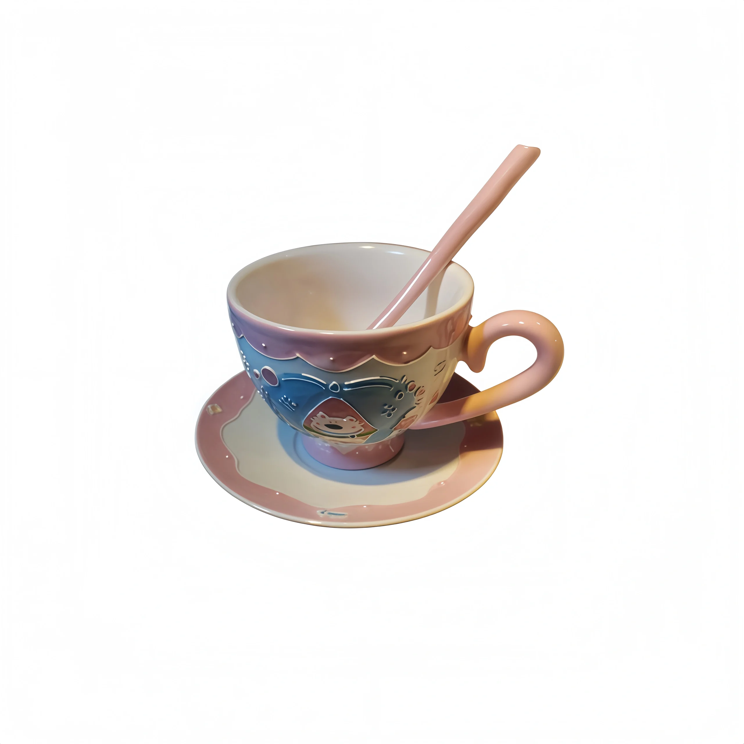 Pink Watermelon Puppy Ceramic Coffee Mug