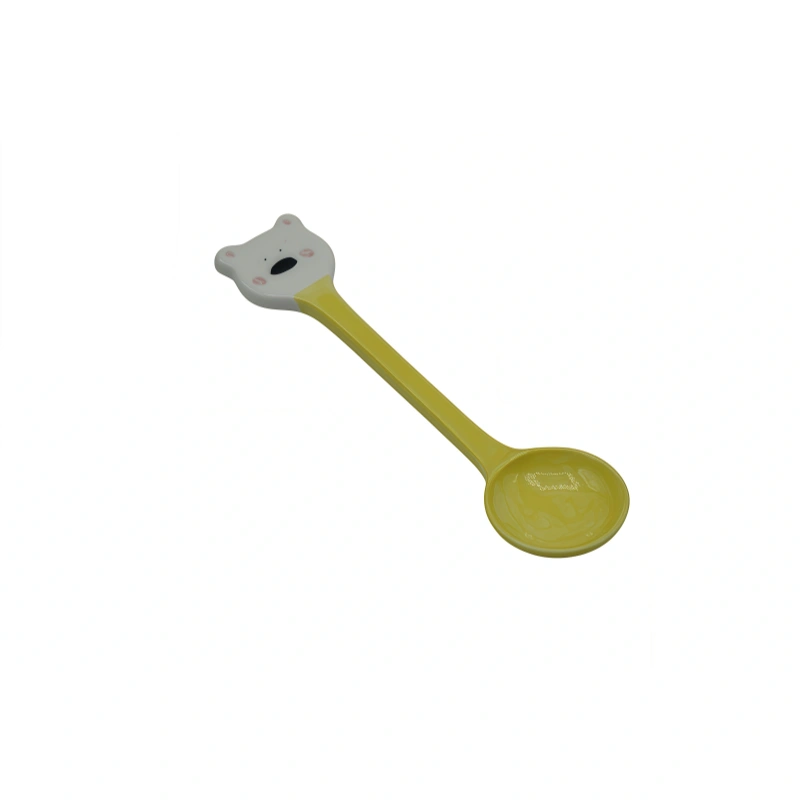 Yellow Puppy Ceramic Spoon