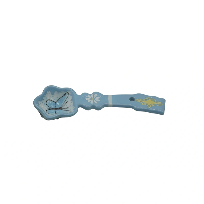 Blue Butterfly Ceramic Spoon