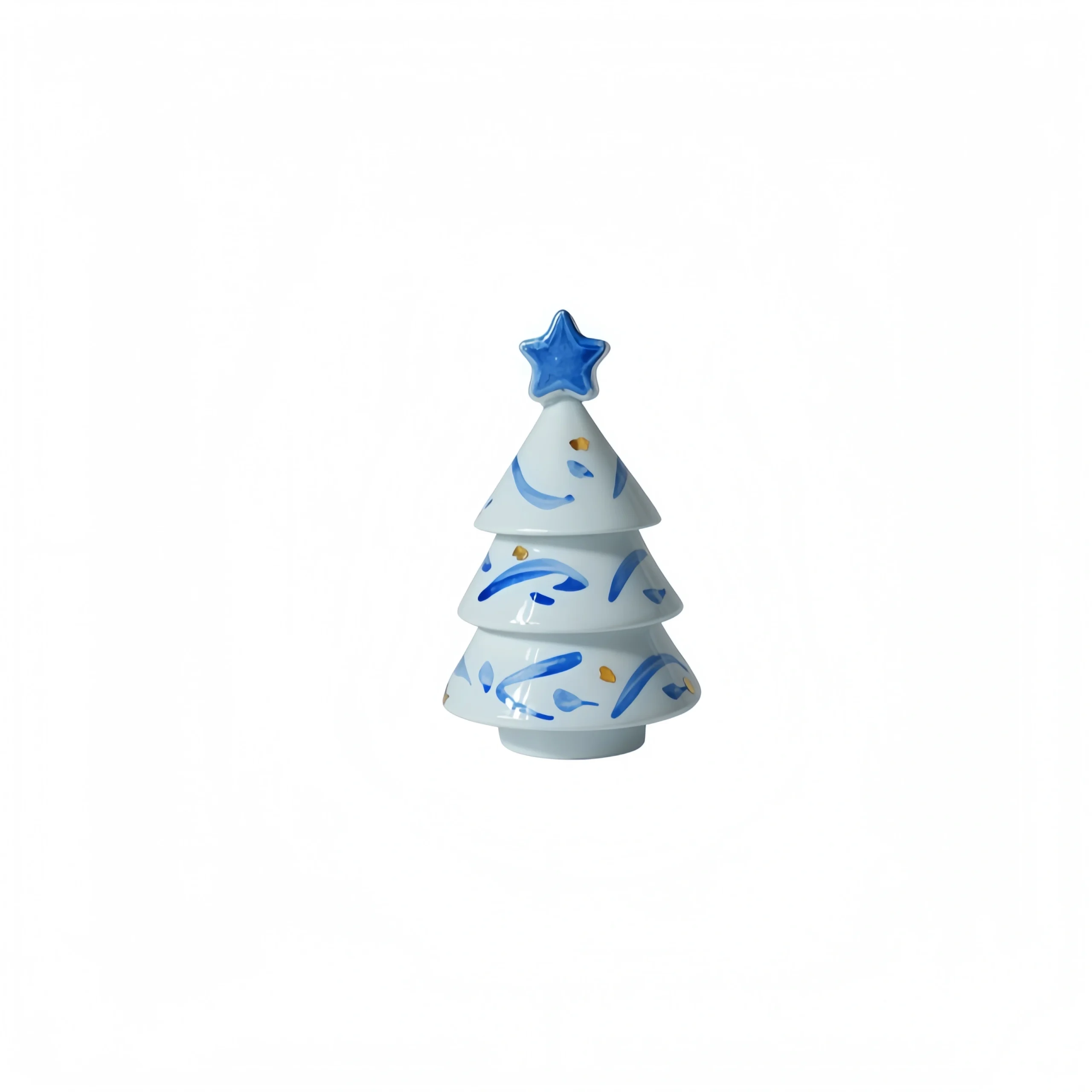 Blue and White Christmas Tree Scented Candle