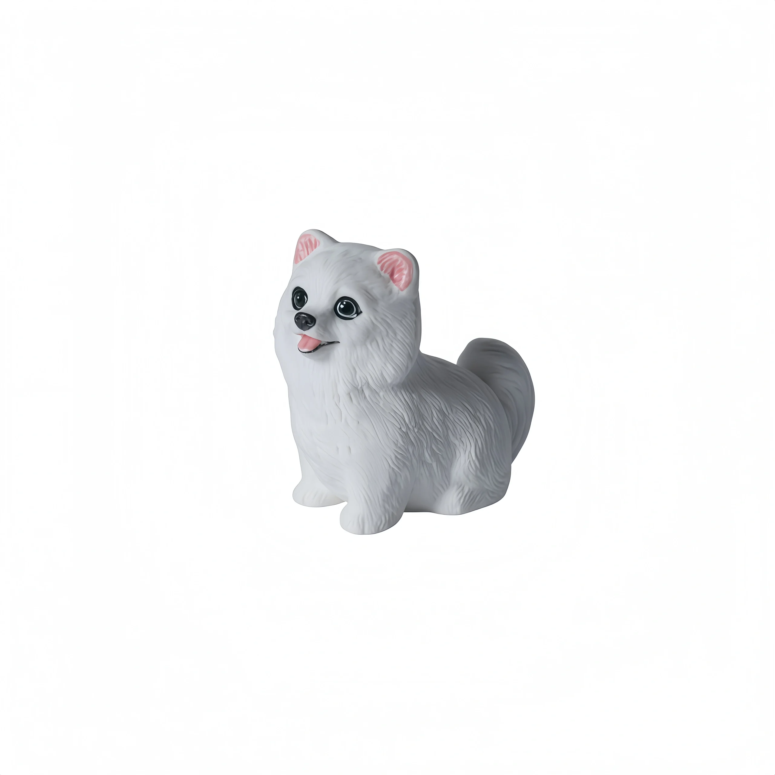 Ceramic Large Pomeranian Figurine