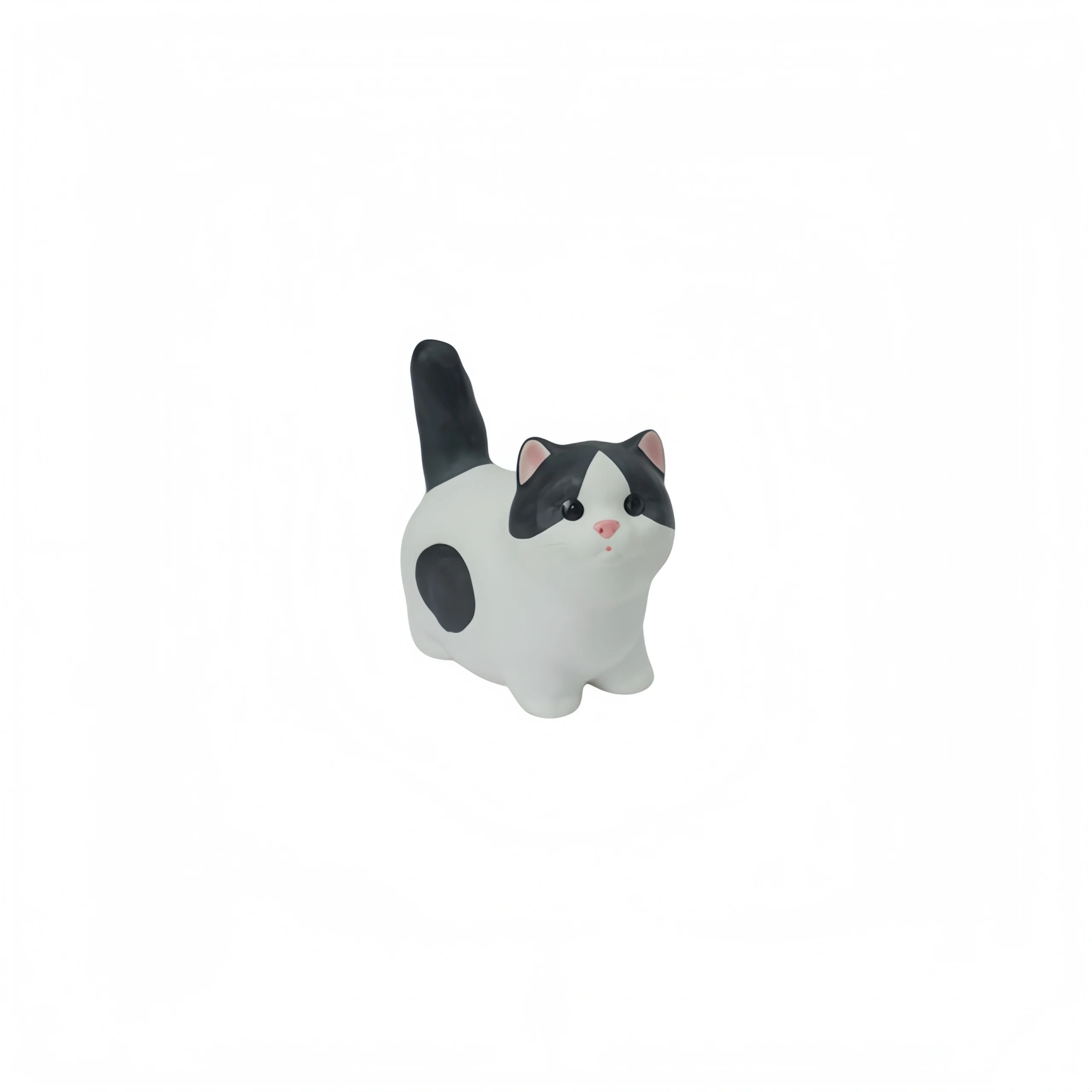 Ceramic Milk Cat Figurine