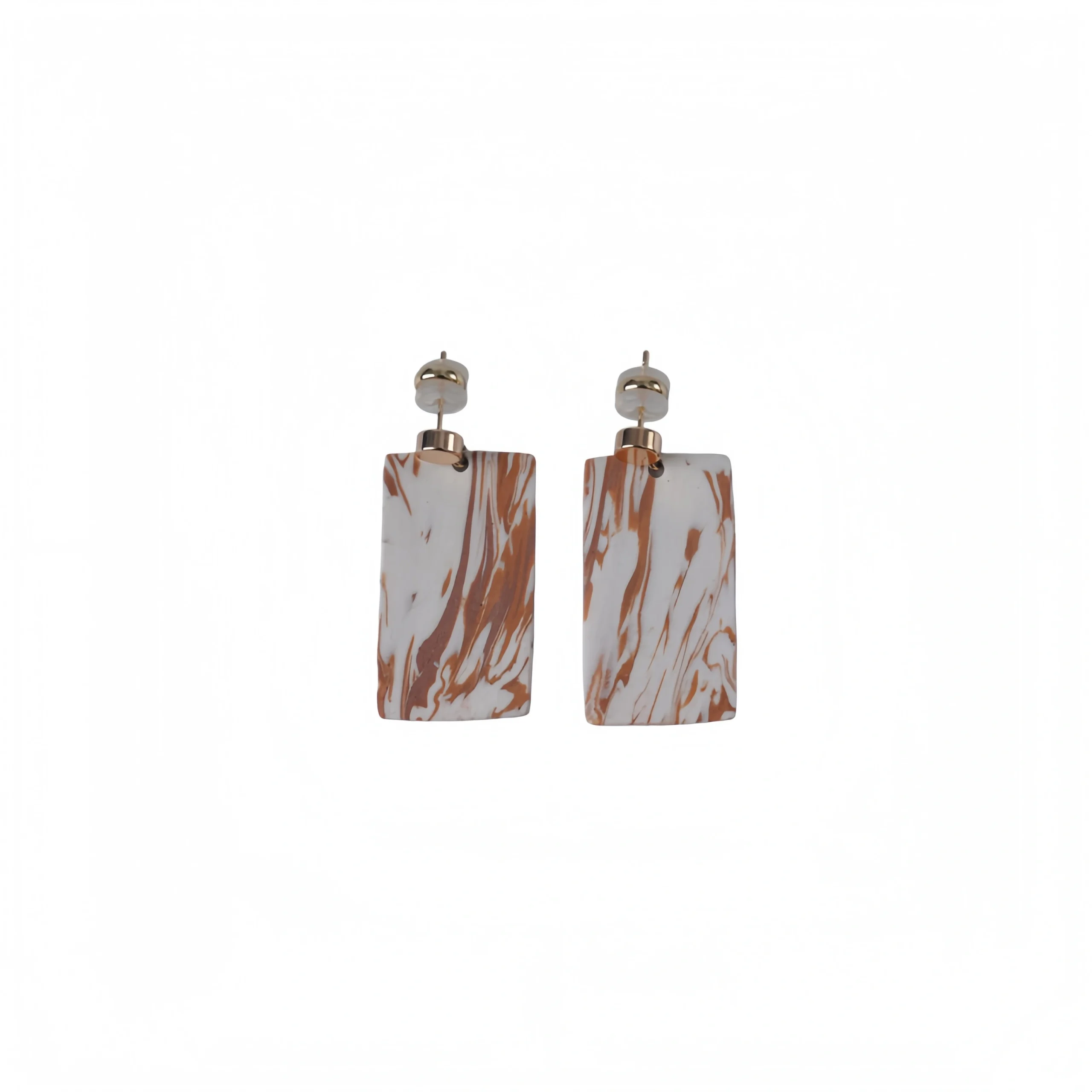 Ceramic Twisted Square Earrings 1