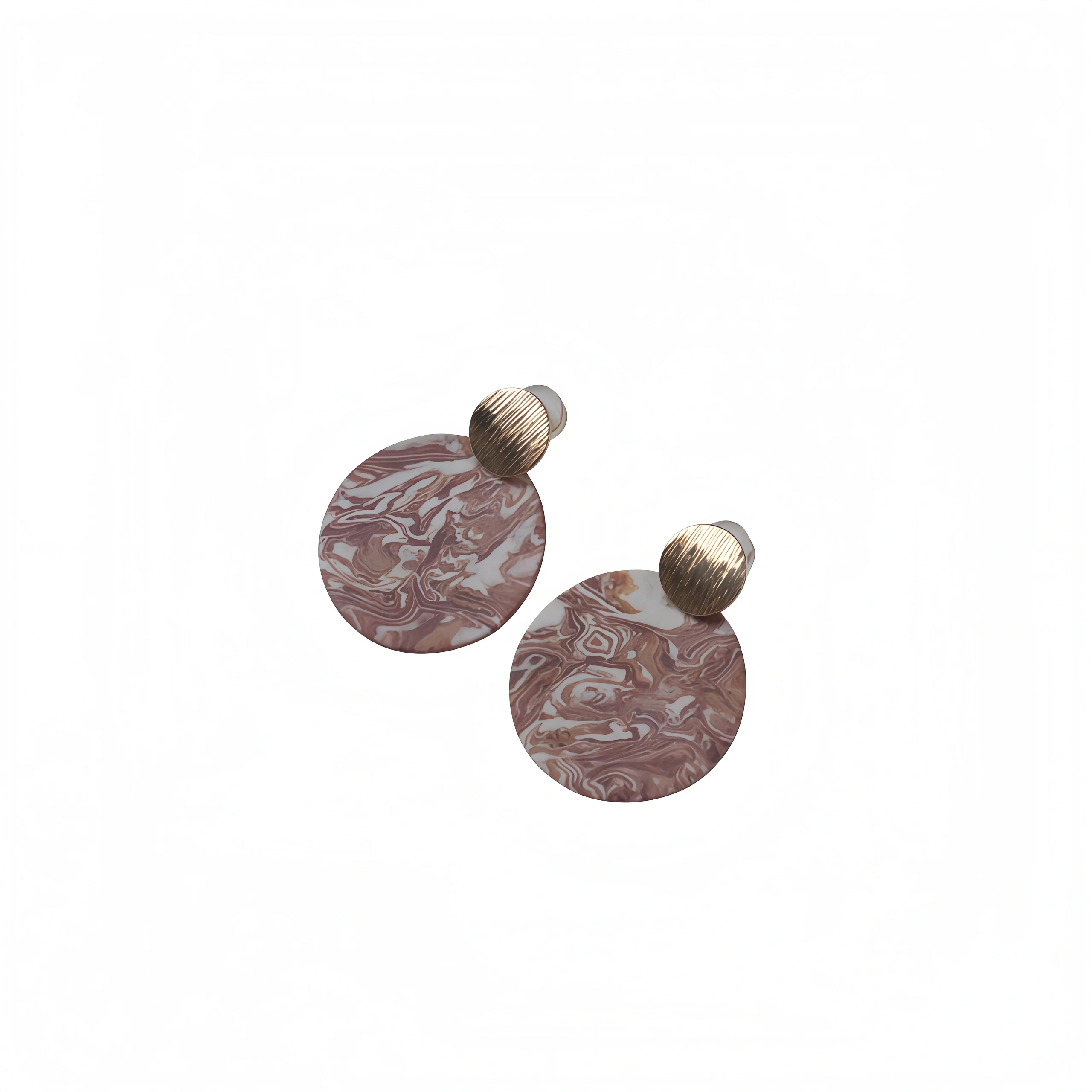 Ceramic Twisted Round Earrings