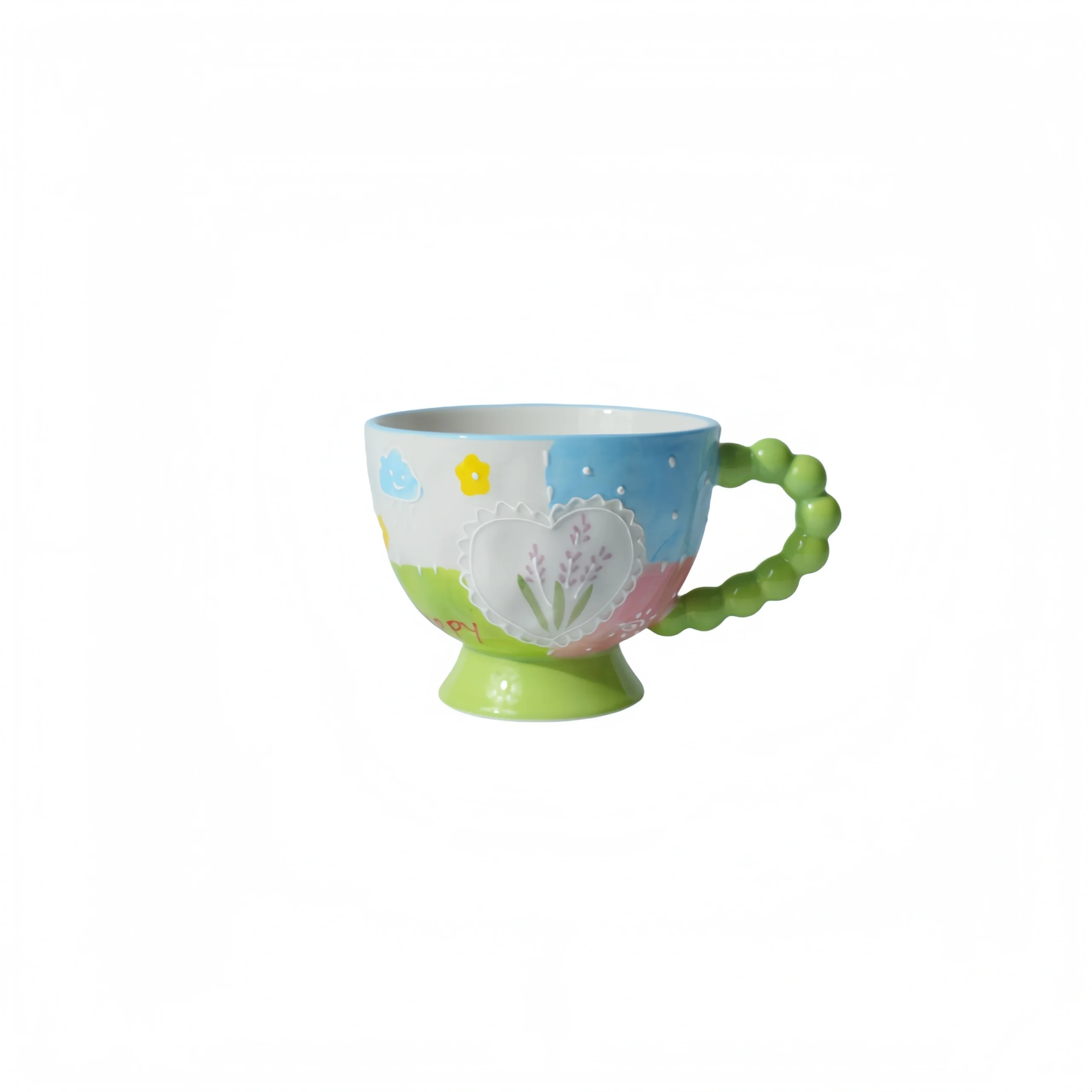Blue Sky Flower Cartoon Cup