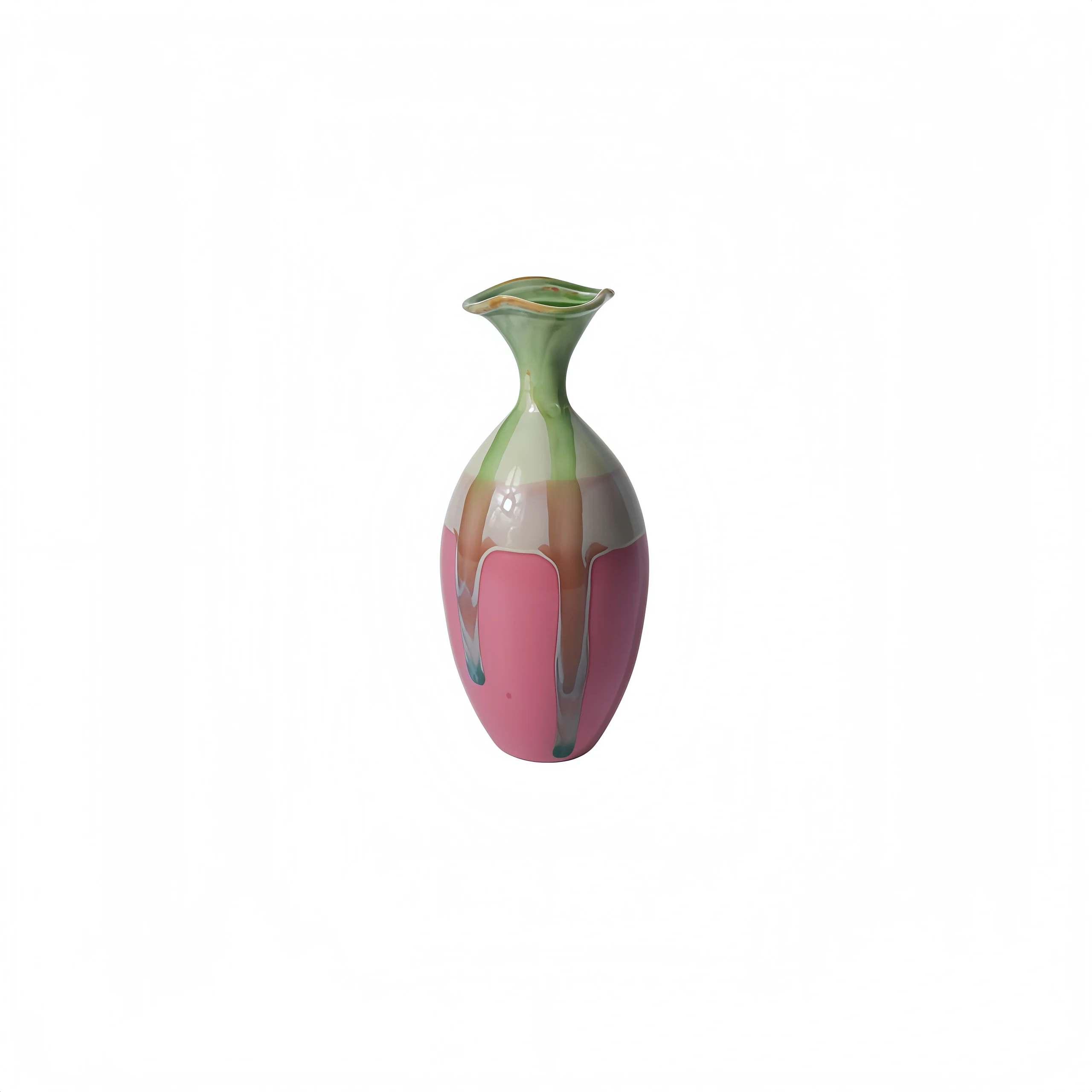 Flowing Glaze Winter Melon Vase Series