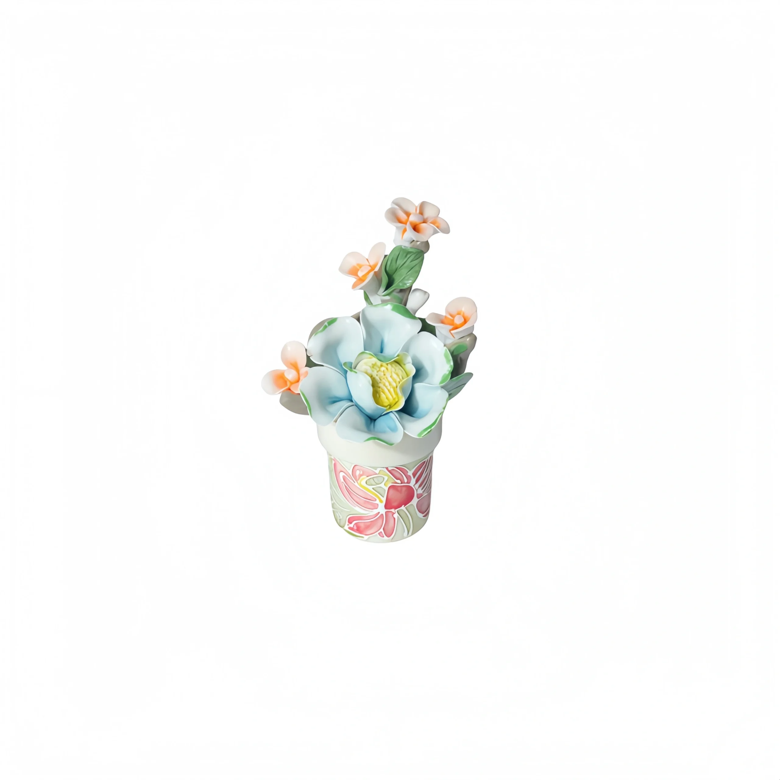 Ceramic Blue Flower Bouquet