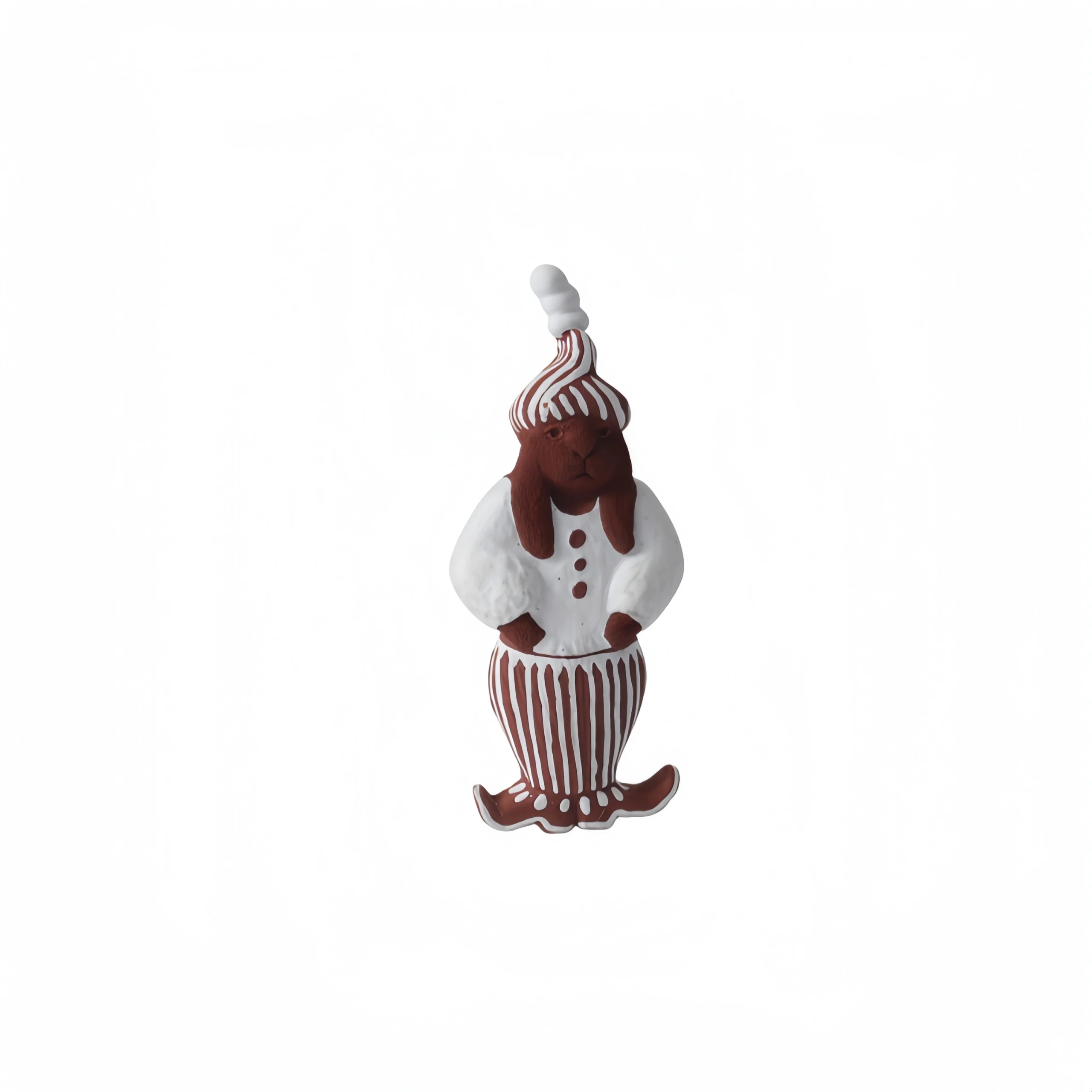 White Clown Bunny Figurine