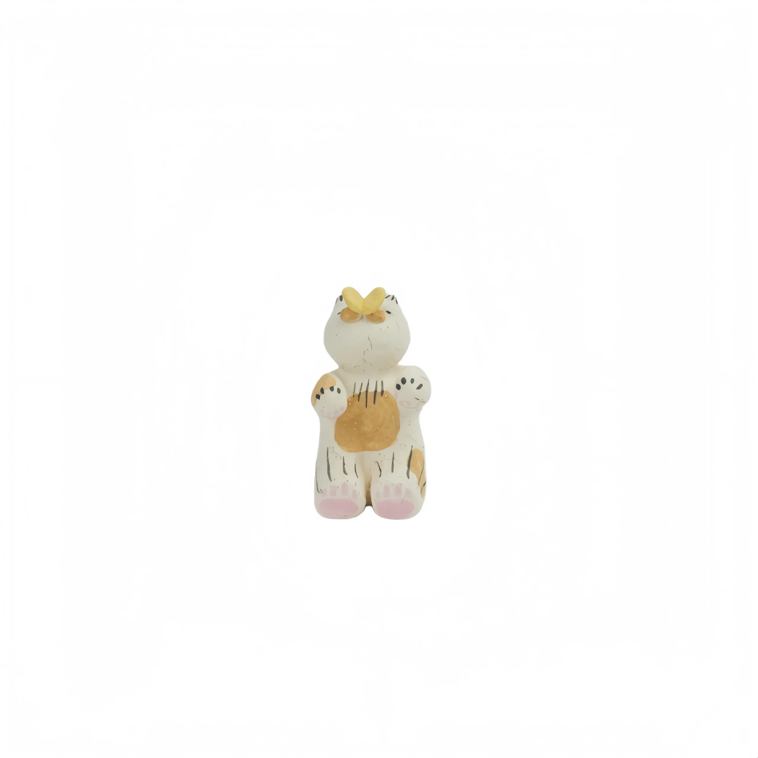 Small Animal Teasing Butterfly Figurine