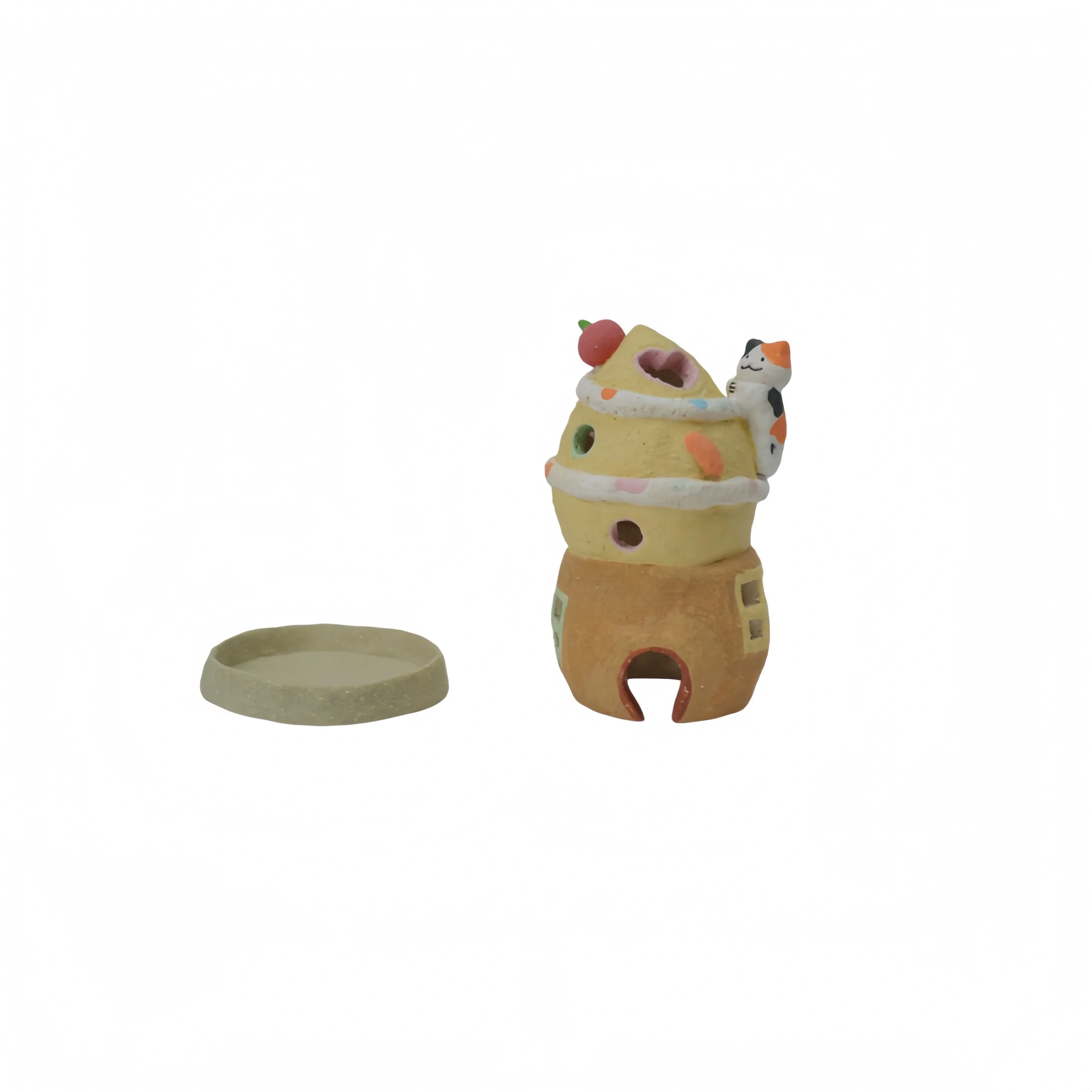 Puppy Ice Cream Cone House Candle Holder