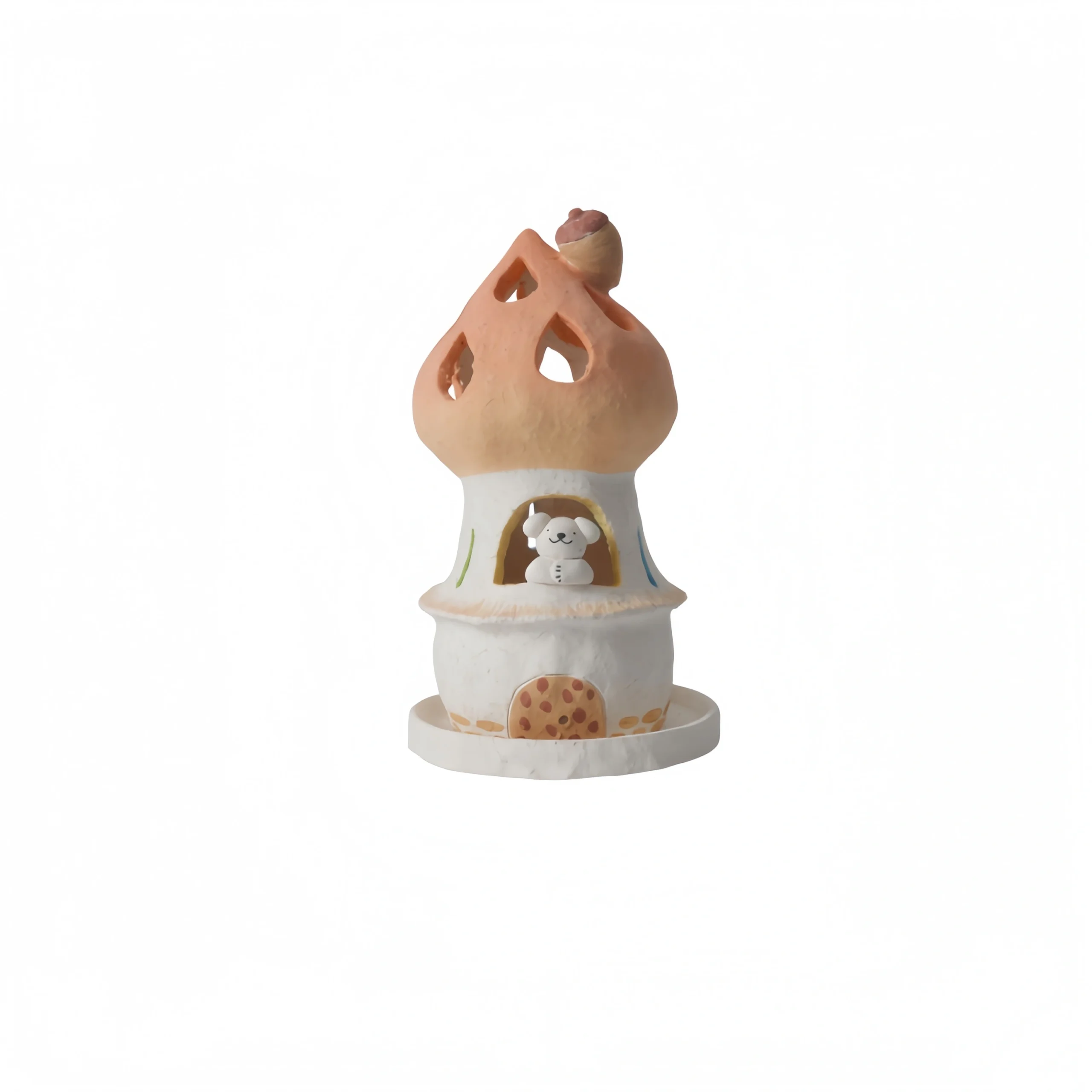 Puppy with Flame House Candle Holder