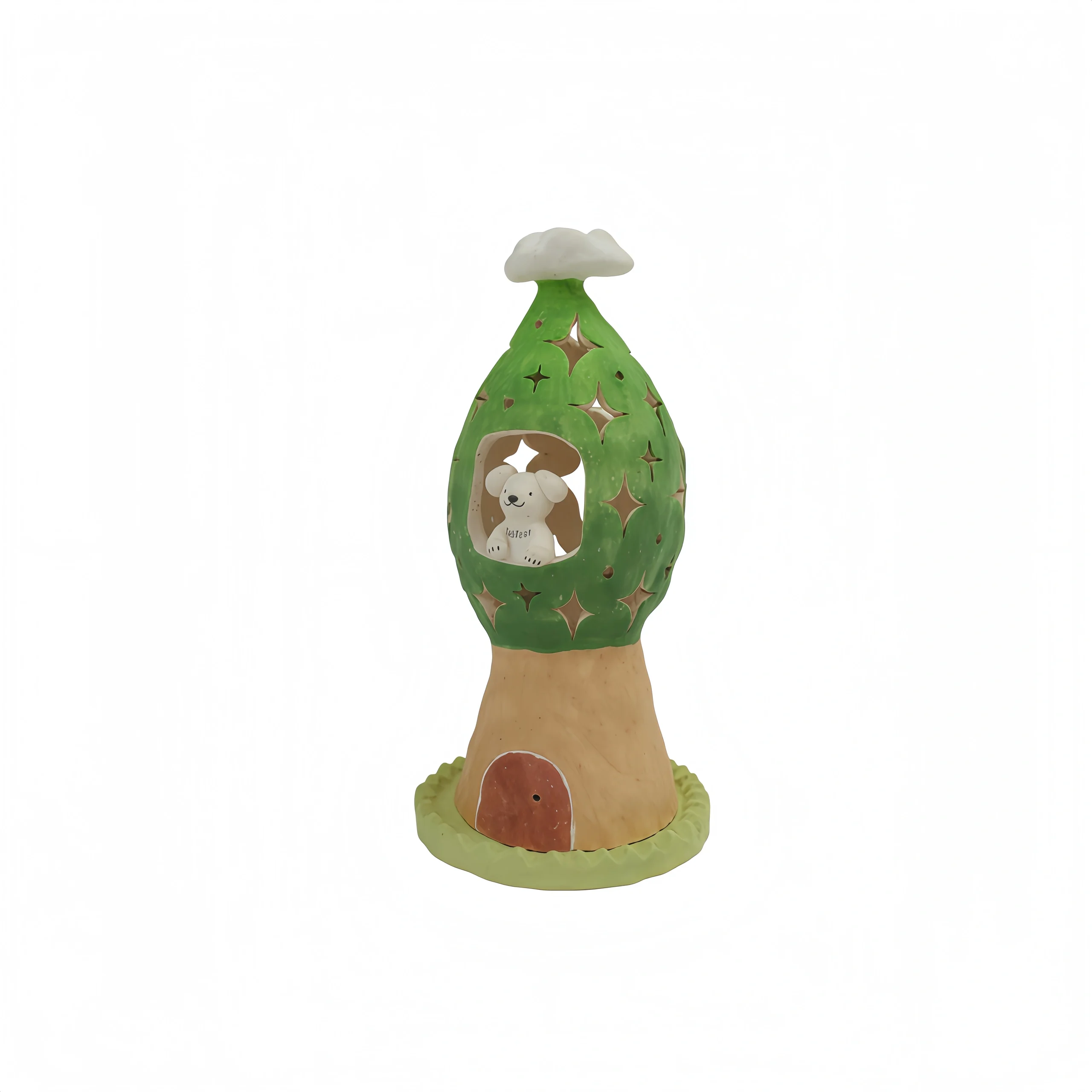 Kitten Cloud Tree Candle Holder