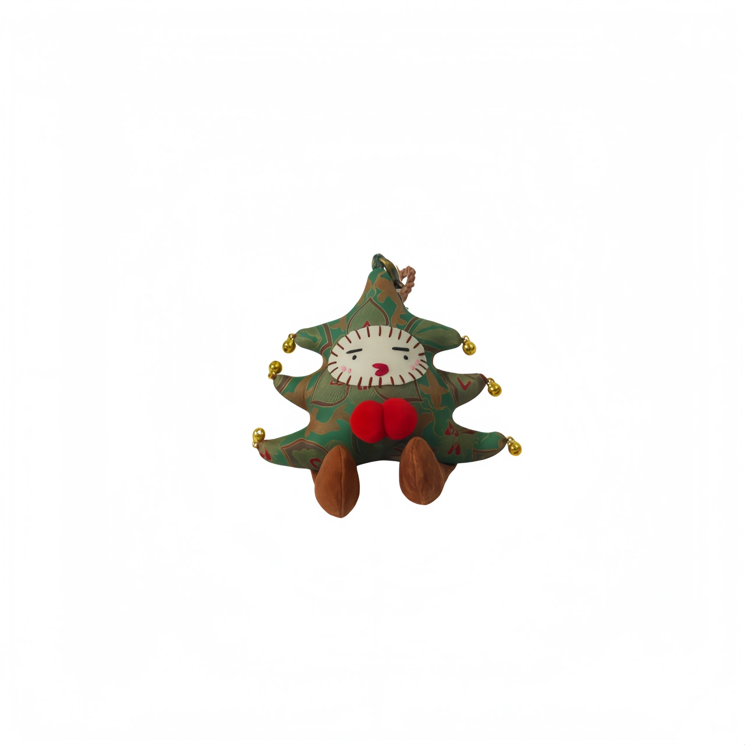 Red Heart Green Christmas Tree Ornament