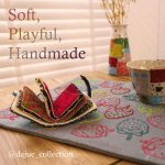 Soft textures and playful patterns in handmade textiles